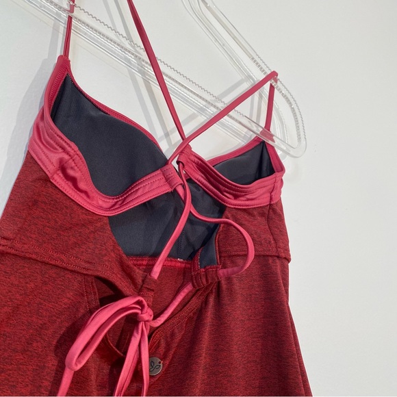 PrAna crimson red Makoa tankini strappy Swim top XS - Picture 10 of 11